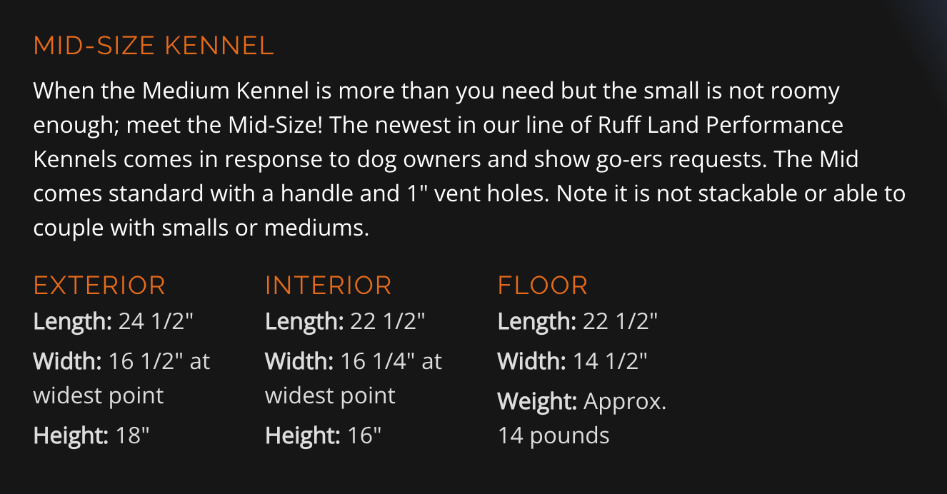 Ruffland Kennel Mid-Size