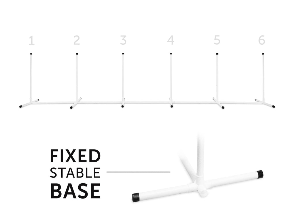 Better Sporting Dogs 7 Piece Dog Agility Equipment Set –  with Jumps, Tunnels, Pause Box & Weave Poles