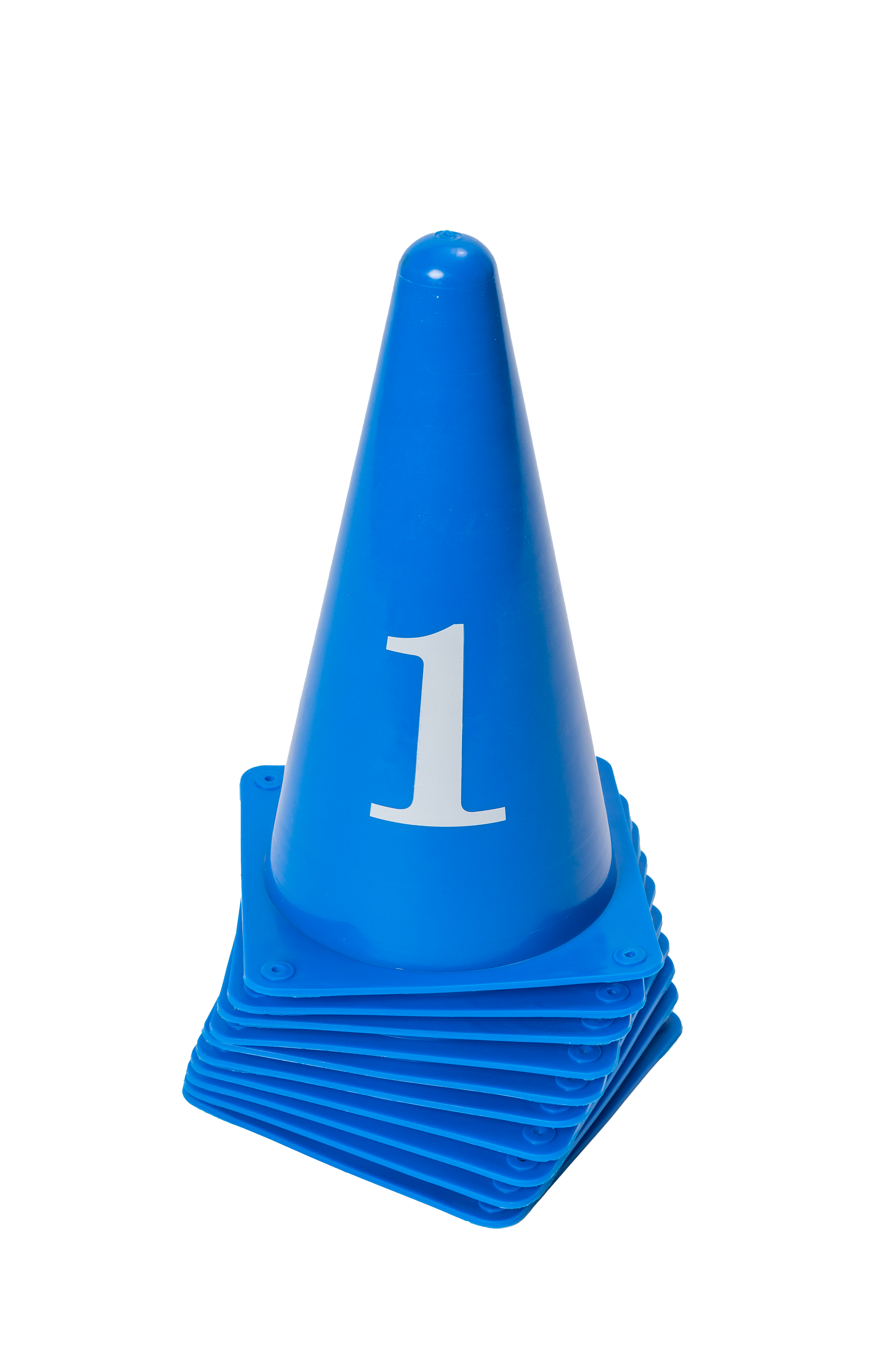 Pack of 10 Durable Numbered Cones for Dog Agility Training