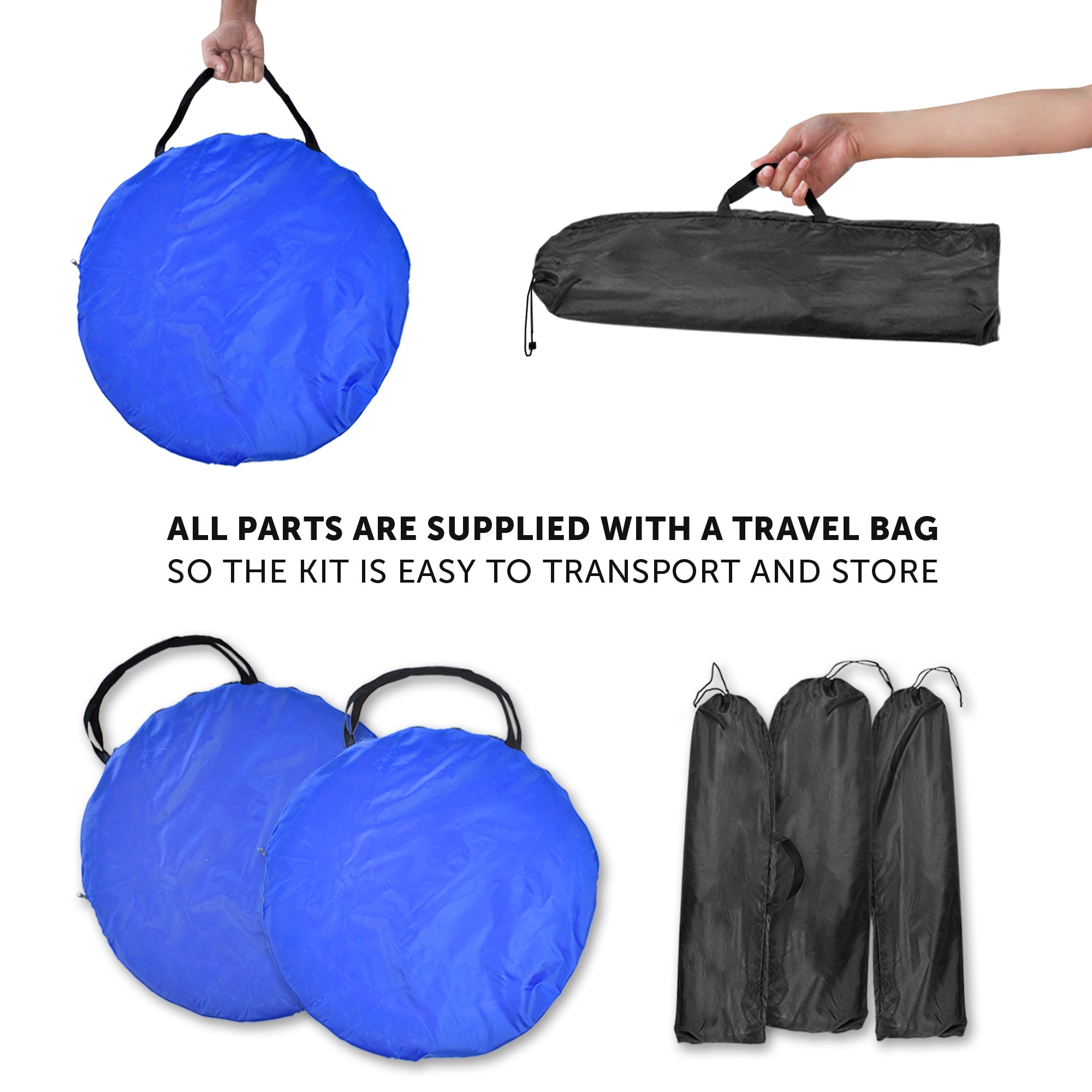 Better Sporting Dogs Upgraded Dog Agility Set – 5 Piece Training Kit with Safety Breakaway Tire Jump, Displacement Bar Jump, Tunnel, Weave Poles & Pause Box