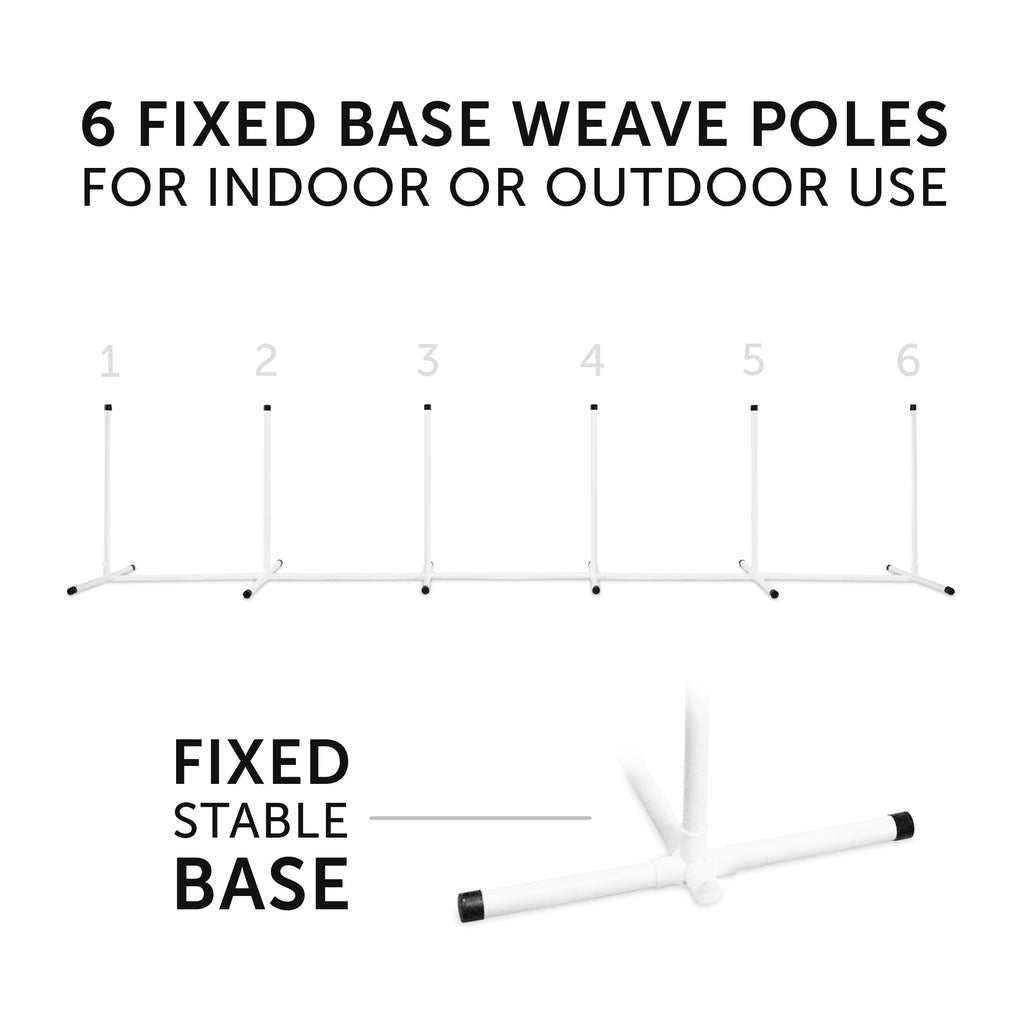 Better Sporting Dogs Upgraded Dog Agility Set – 5 Piece Training Kit with Safety Breakaway Tire Jump, Displacement Bar Jump, Tunnel, Weave Poles & Pause Box